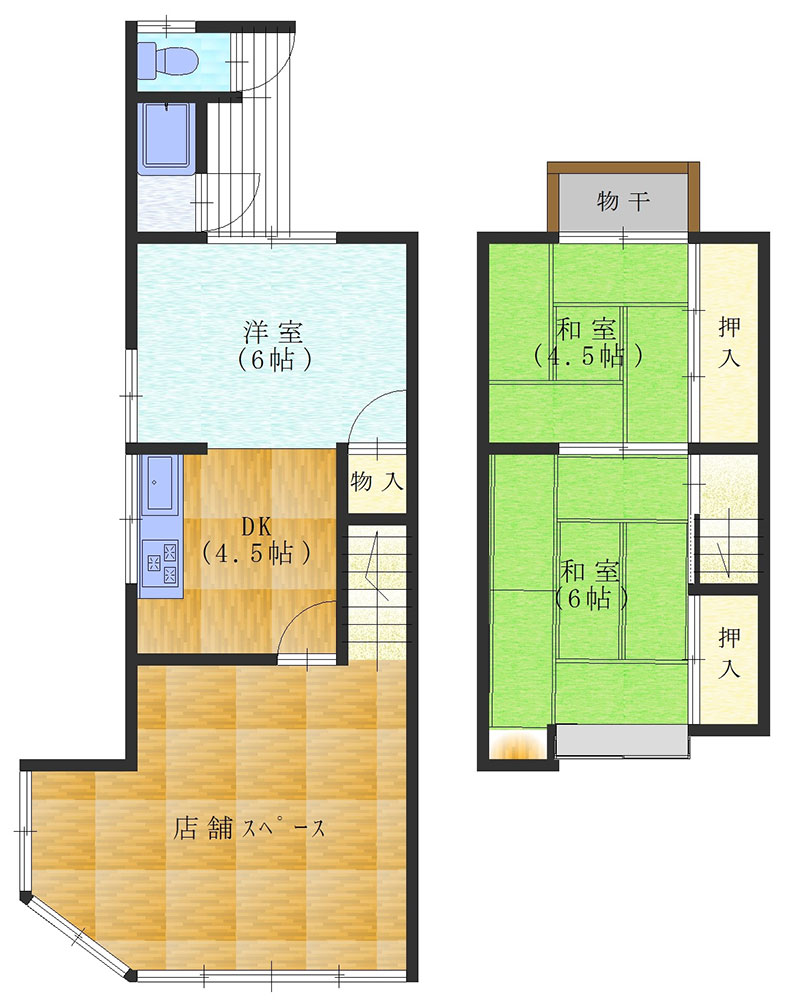店舗付き中古住宅